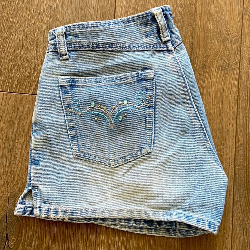 Angels Embellished Jean Shorts Size 3